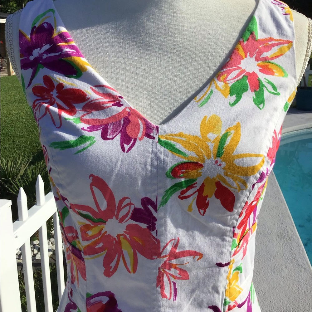 Chaps Multicolor Floral Dress